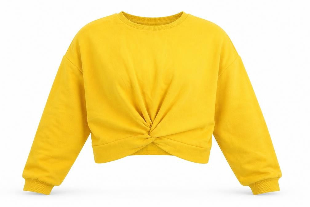 Divided Womens Yellow   Pullover Sweatshirt Size M
