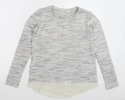 H&M Girls Grey  Knit Pullover Jumper Size 13-14 Years