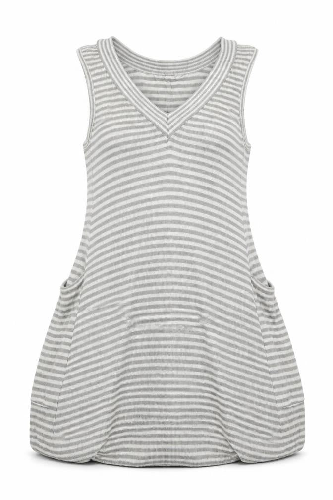Influence Womens Grey Striped Knit Pullover Jumper Size S