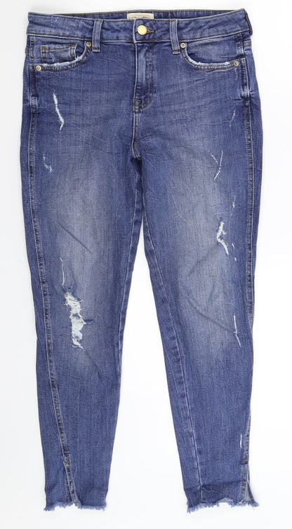 Preloved F&F Womens Blue  Denim Jegging Jeans Size 30 in L26 in - Front