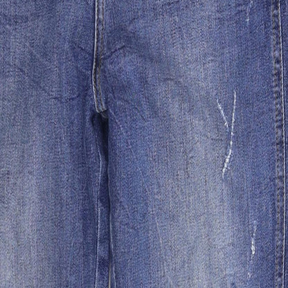 Preloved F&F Womens Blue  Denim Jegging Jeans Size 30 in L26 in - Detail