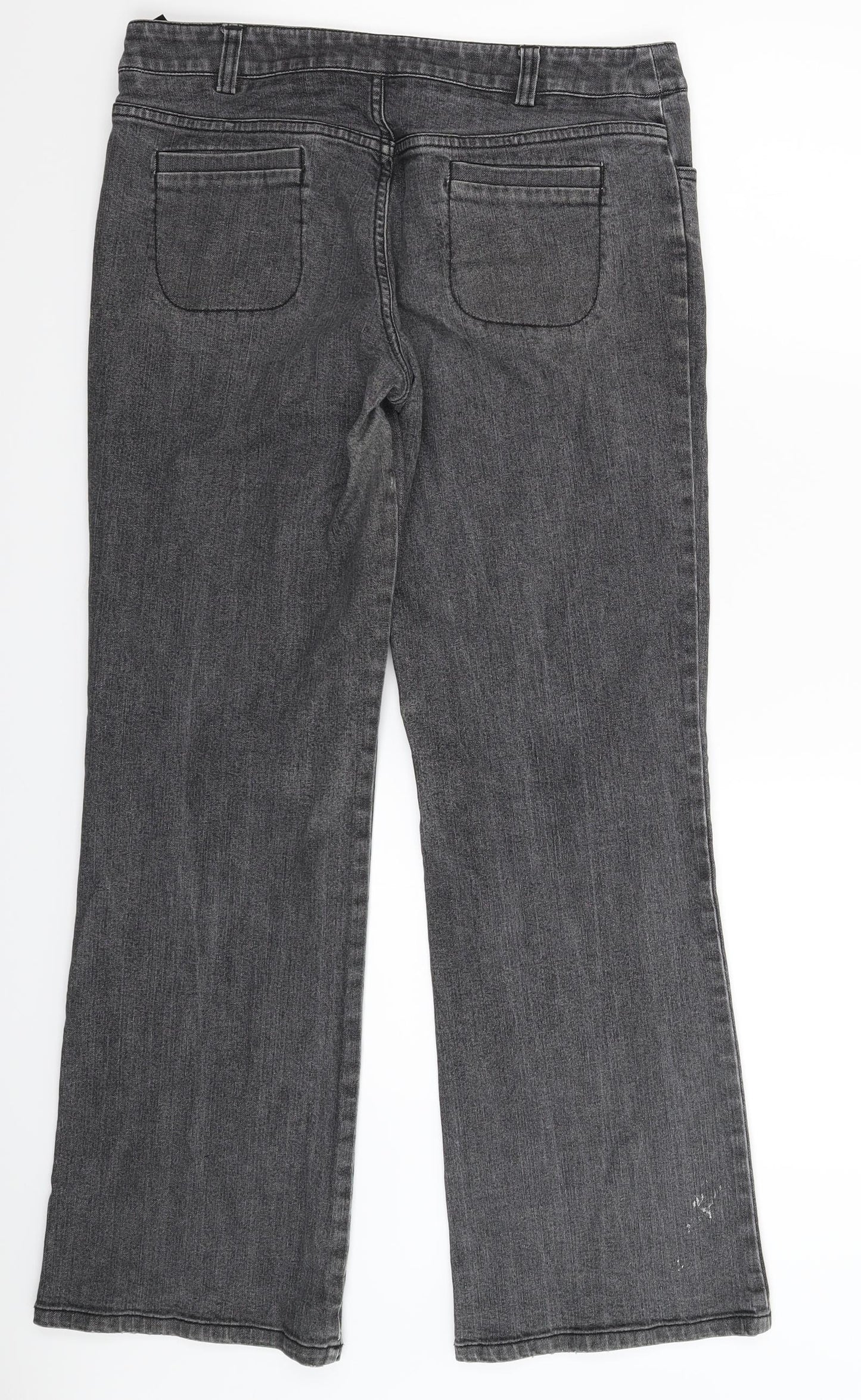Marks and Spencer Womens Black  Denim Bootcut Jeans Size 31 in L29 in