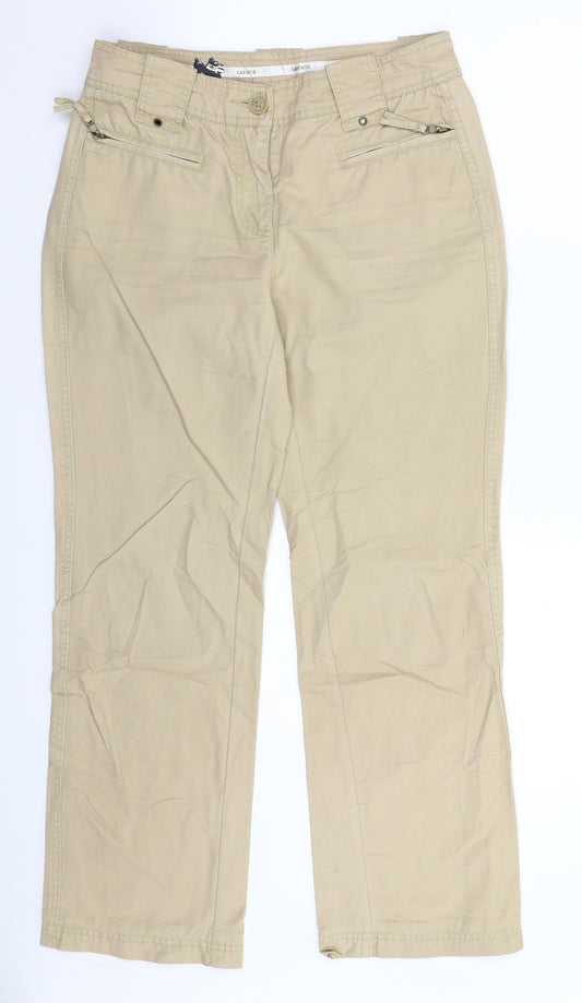 Lefros Womens Beige   Trousers  Size 28 in L28 in