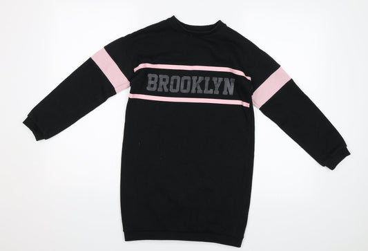 Primark Girls Black   Pullover Jumper Size 10-11 Years  - Brooklyn