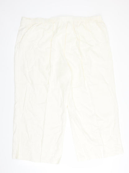 Preloved e. Womens White   Trousers  Size 28 L25 in - Back