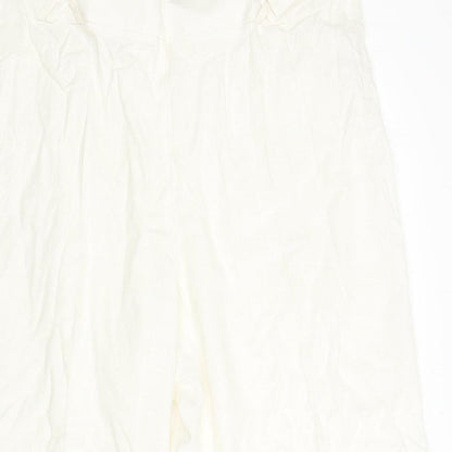 Preloved e. Womens White   Trousers  Size 28 L25 in - Detail