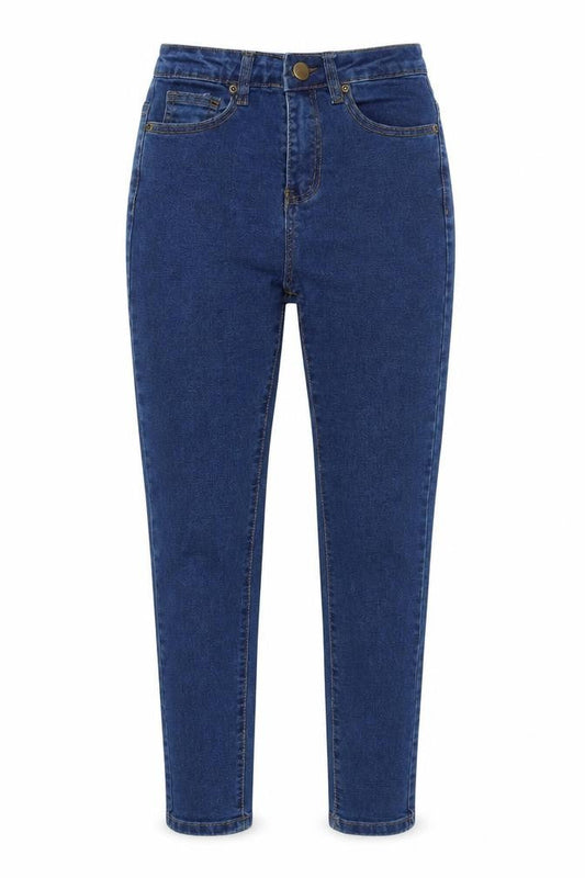 PRETTYLITTLETHING Womens Blue  Denim Straight Jeans Size 6 L27 in