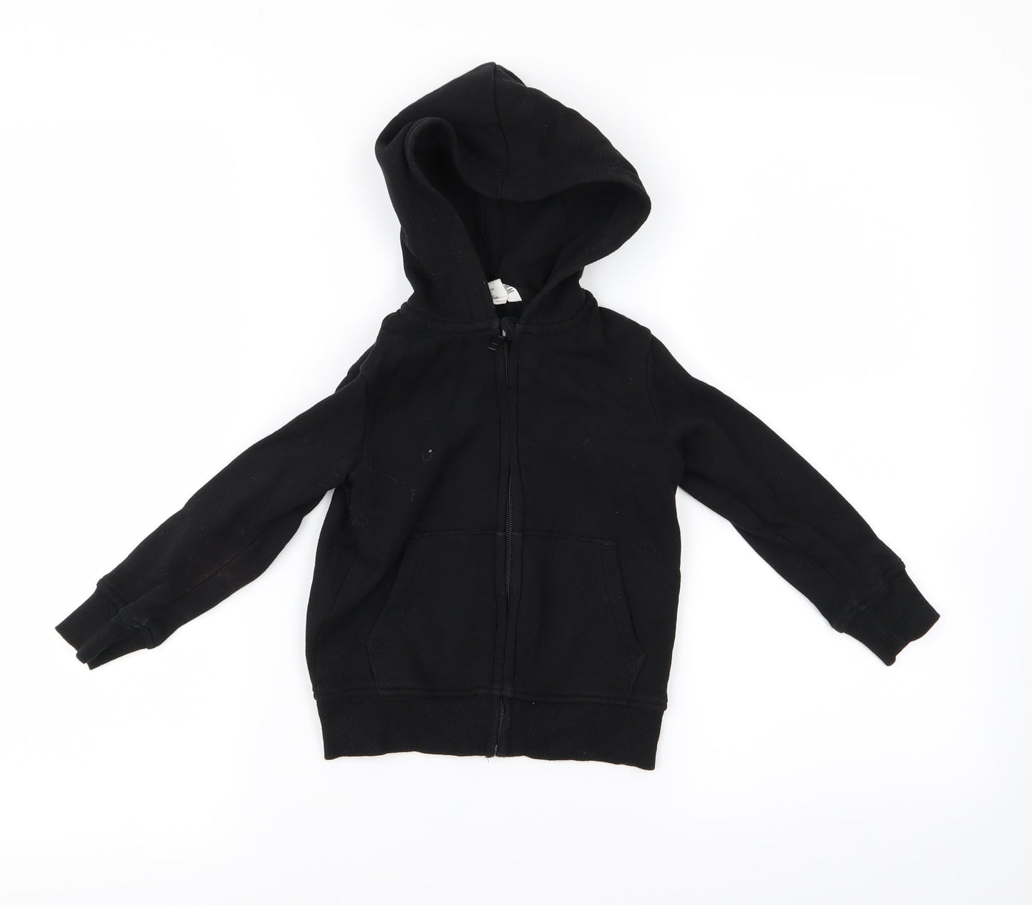 Preworn Boys Black   Full Zip Jumper Size S
