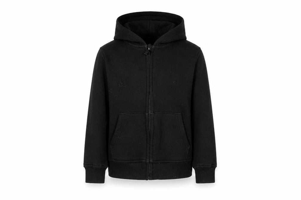 Preworn Boys Black   Full Zip Jumper Size S