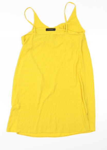 Back view of Atmosphere women’s yellow a-line, size M