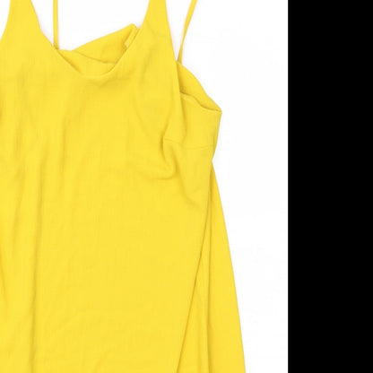 Close-up detail of Atmosphere women’s yellow a-line, size M