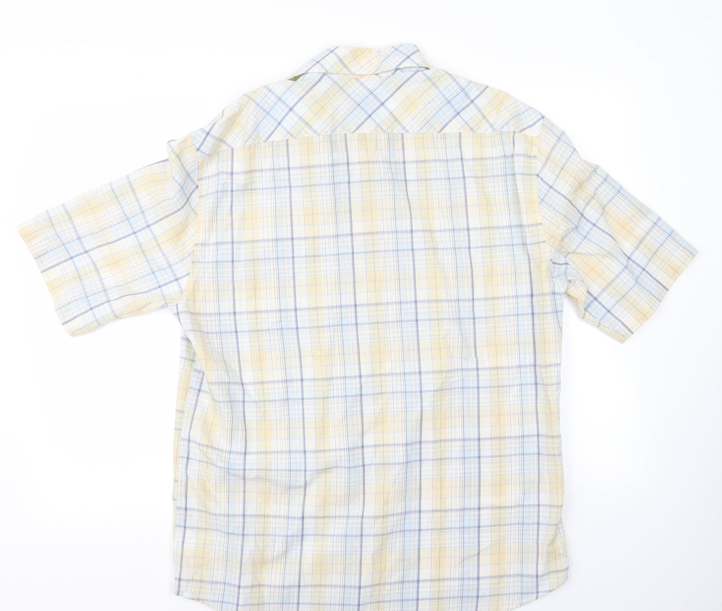 NEXT Mens Blue Check   Button-Up Size L