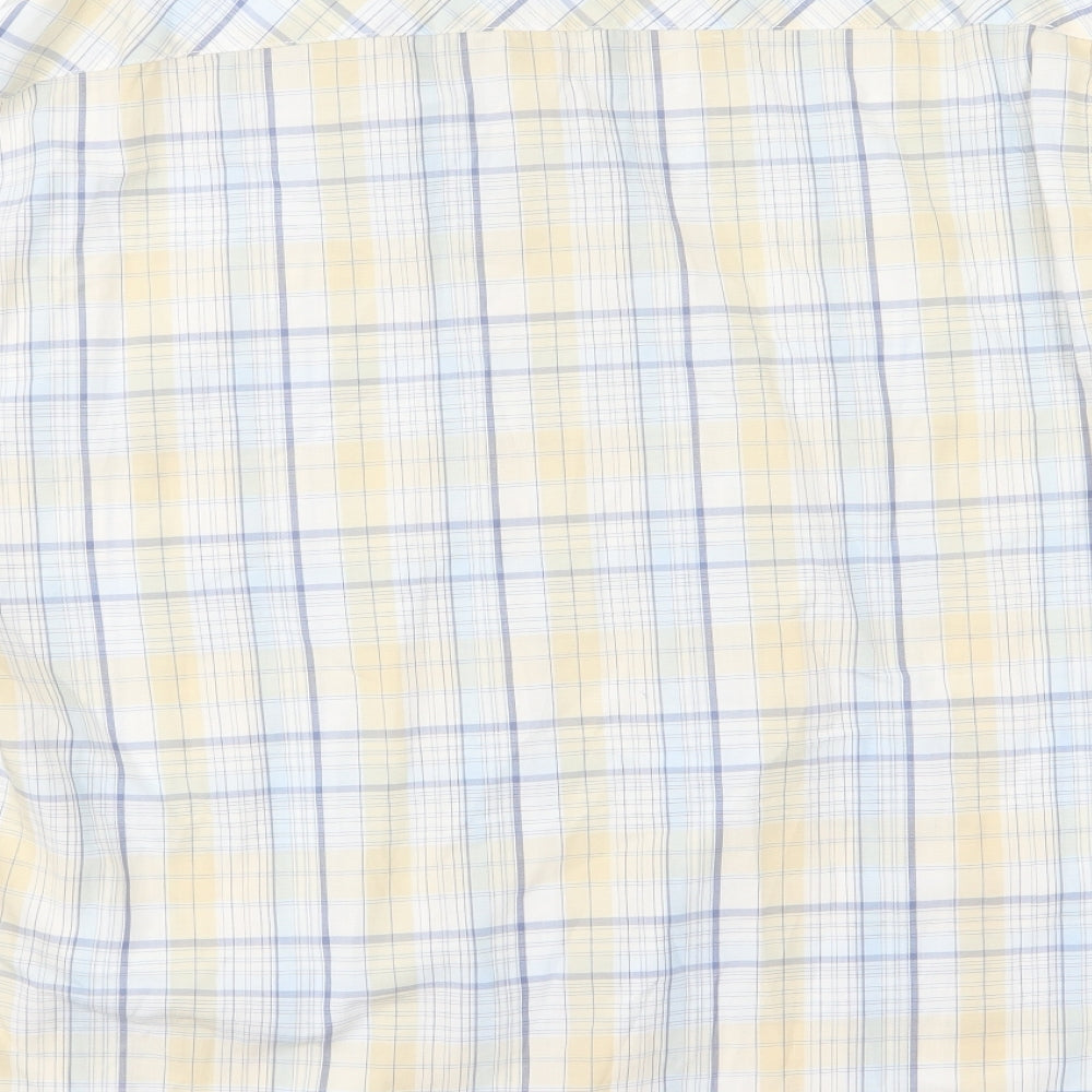 NEXT Mens Blue Check   Button-Up Size L
