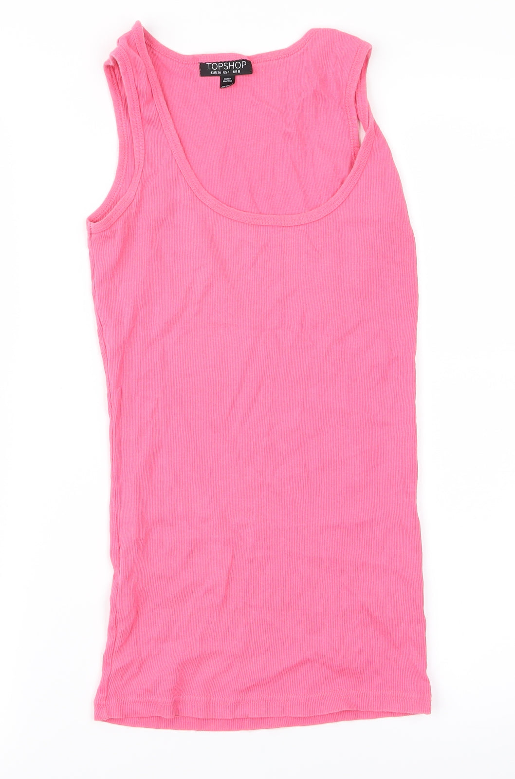 Topshop Womens Pink   Basic T-Shirt Size 8