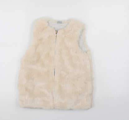 Preloved TU Girls White   Gilet Jacket - Back