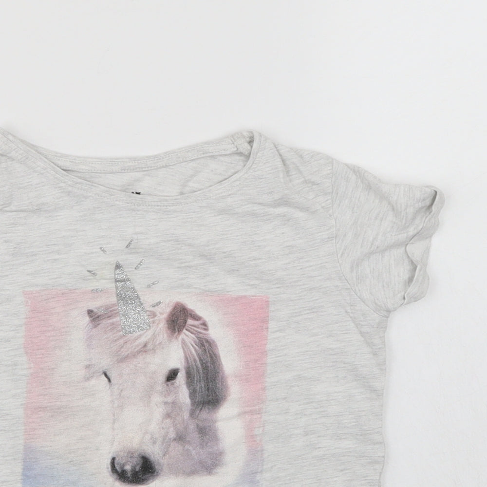 Primark Girls Grey   Basic T-Shirt Size 8-9 Years