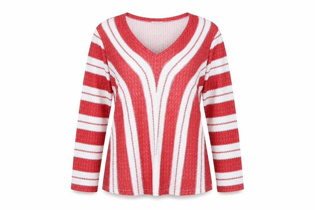 Preworn Womens Red Striped  Tunic Jumper Size L