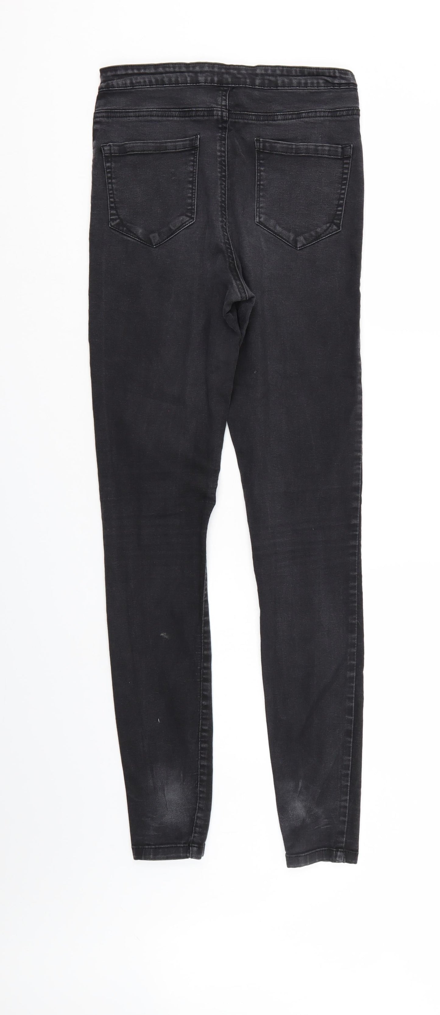 Denim & Co. Womens Black  Denim Tapered Jeans Size 12 L29 in