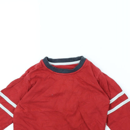 Marks & Spencer Girls Red   Basic T-Shirt Size 4 Years