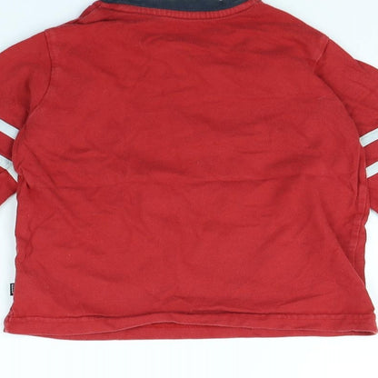 Marks & Spencer Girls Red   Basic T-Shirt Size 4 Years