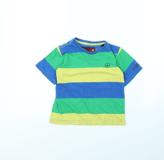 Duffer Boys Multicoloured Striped  Basic T-Shirt Size 5 Years