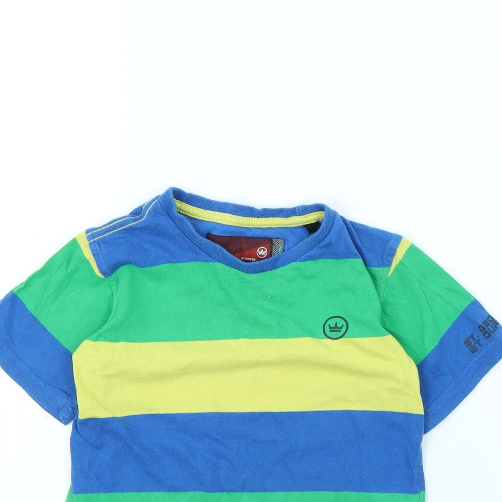 Duffer Boys Multicoloured Striped  Basic T-Shirt Size 5 Years