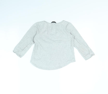 Preloved George Girls Grey   Basic T-Shirt Size 4 Years - Back