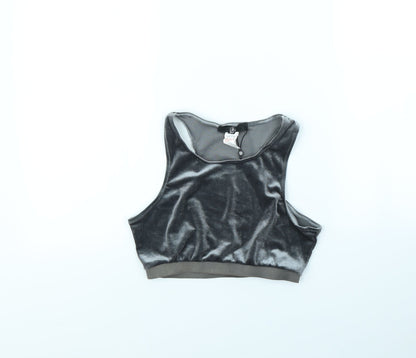 Missguided Womens Grey   Basic T-Shirt Size 10