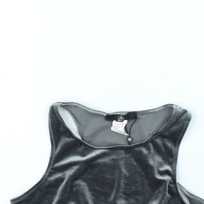 Missguided Womens Grey   Basic T-Shirt Size 10