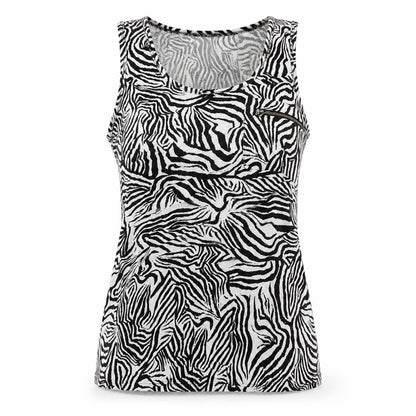Zara Womens White Animal Print  Basic Tank Size M
