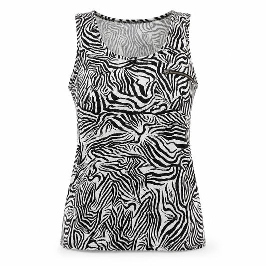Zara Womens White Animal Print  Basic Tank Size M