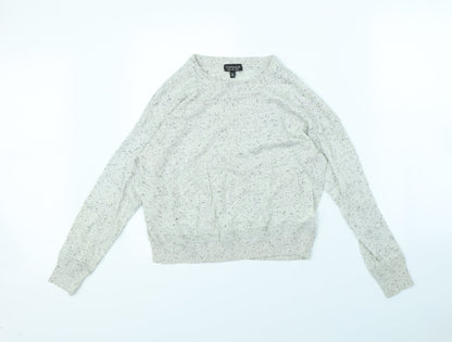 Topshop Womens Grey Polka Dot  Pullover Jumper Size 10