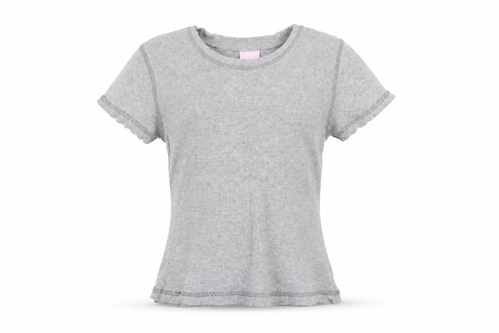 Cherokee Girls Grey   Basic T-Shirt Size 9-10 Years
