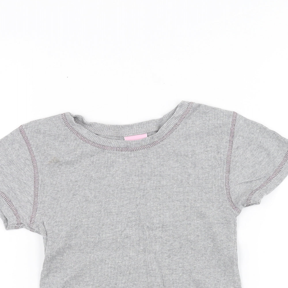 Cherokee Girls Grey   Basic T-Shirt Size 9-10 Years