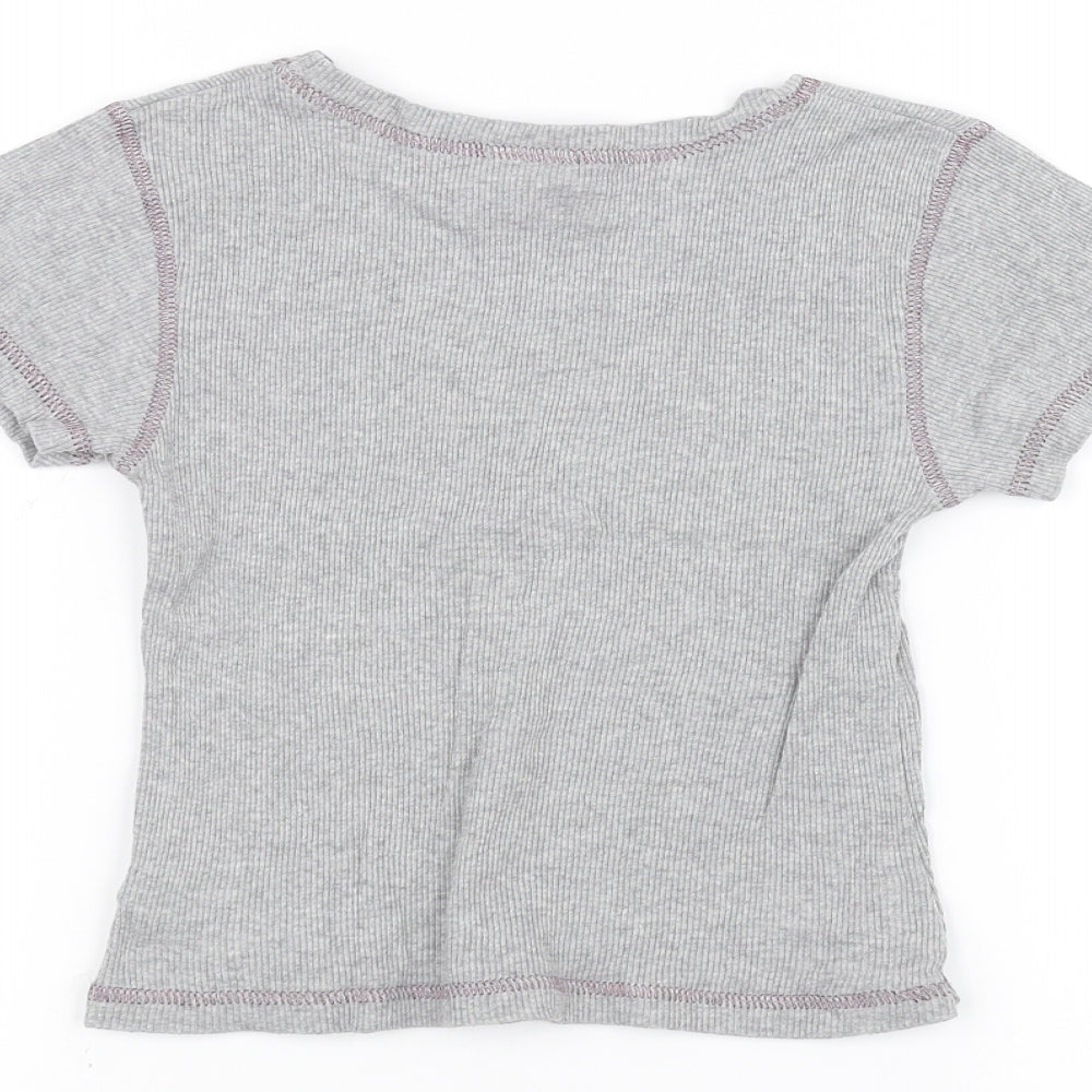 Cherokee Girls Grey   Basic T-Shirt Size 9-10 Years