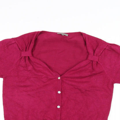 Preloved John Lewis Womens Pink   Cardigan Jumper Size S - Detail