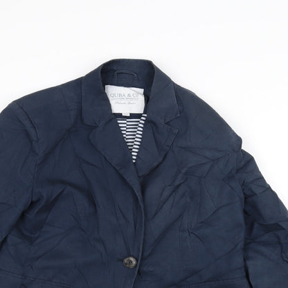 Preloved Quba & Co Womens Blue   Jacket  Size 10 - Back