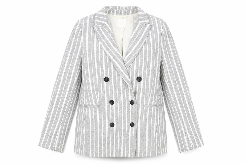 H&M Womens Grey Striped  Jacket  Size 8