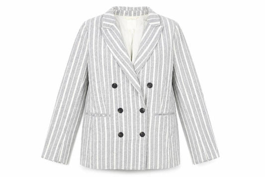 H&M Womens Grey Striped  Jacket  Size 8