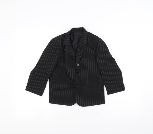 Preworn Boys Blue Striped  Jacket  Size 3 Years