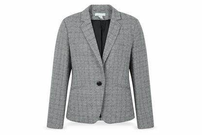 H&M Womens Grey Check  Jacket Blazer Size 10