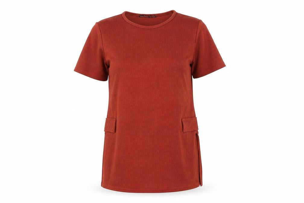 Boohoo Womens Orange   Basic T-Shirt Size 10