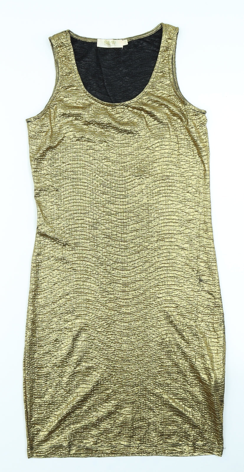 S&W Womens Gold   Bodycon  Size S