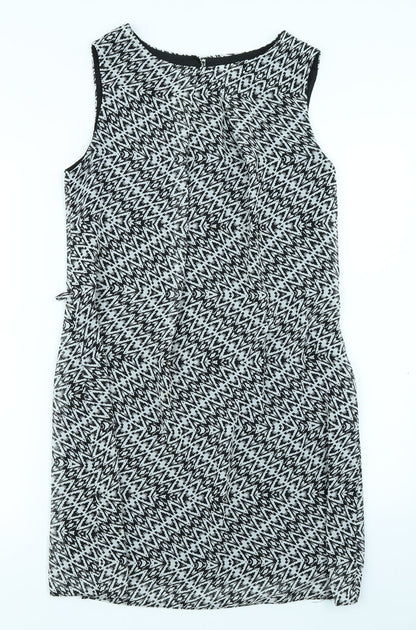 Additional front view of Atmosphere women’s black herringbone a-line, size UK 10