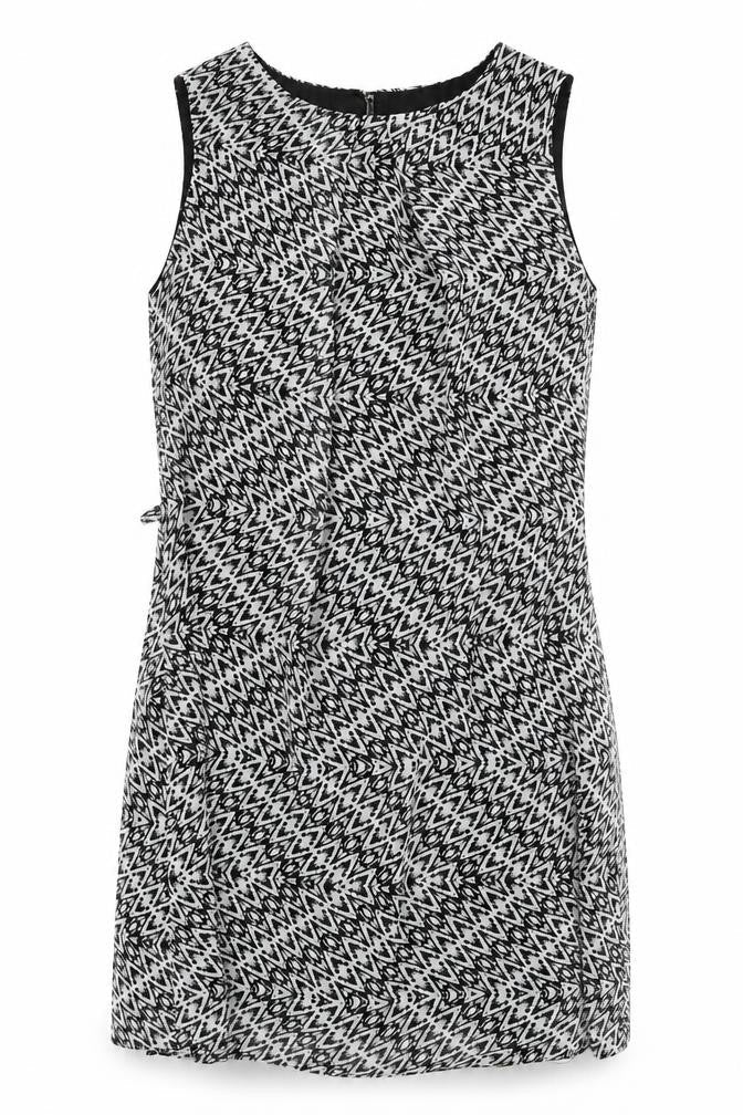 Atmosphere Womens Black Herringbone  A-Line  Size 10