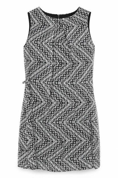 Front view of Atmosphere women’s black herringbone a-line, size UK 10