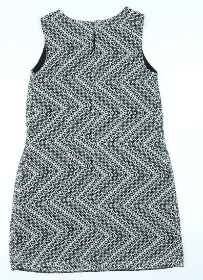 Back view of Atmosphere women’s black herringbone a-line, size UK 10