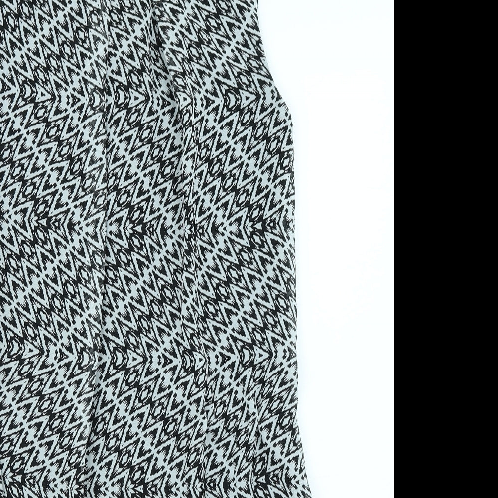 Atmosphere Womens Black Herringbone  A-Line  Size 10