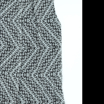 Close-up detail of Atmosphere women’s black herringbone a-line, size UK 10