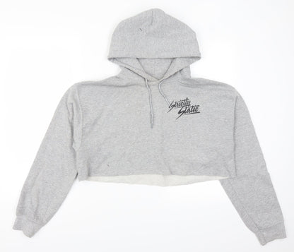 Preloved Gildan Womens Grey   Pullover Hoodie Size M  - Strictly Static - Front